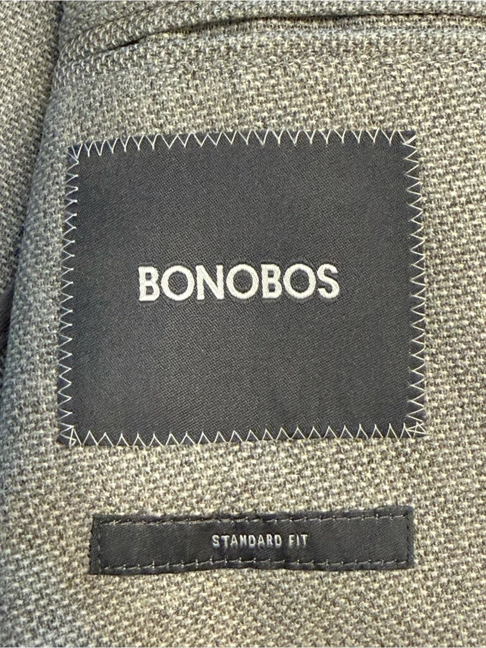 Bonobos VBC 100% wool sport coat blazer gray 44R standard fit Italian heritage